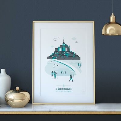 Poster | Mont Saint-Michel | Green