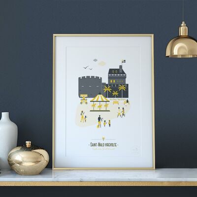 Poster | Saint-Malo | Yellow