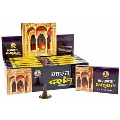 Conos Bharath Darshan Dhoop - paquete de 12