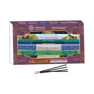 Vedmantra Coffret cadeau de bâtons d'encens assortis - Spirituel