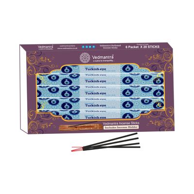 Vedmantra 6 Pack Premium Incense Stick - Turkish Eye