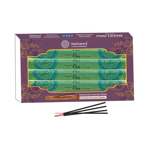 Vedmantra 6 Pack Premium Incense Stick - Om
