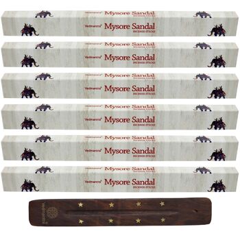 Vedmantra Lot de 6 bâtons d'encens de qualité supérieure – Sandale Mysore 2