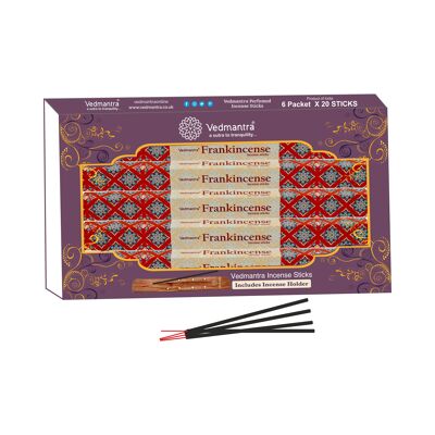 Vedmantra Lot de 6 bâtons d'encens de qualité supérieure - Encens