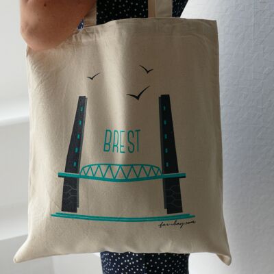 Tote bag Brest | Pont de Recouvrance | Coton Bio