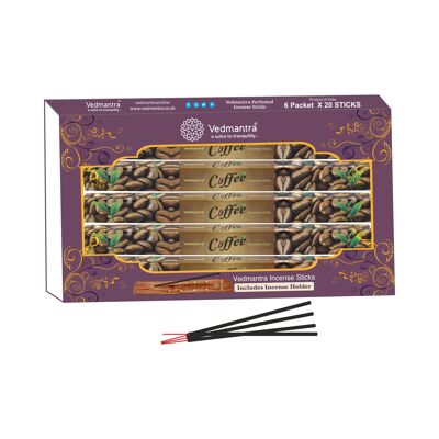 Vedmantra 6 Pack Premium Incense Stick - Coffee