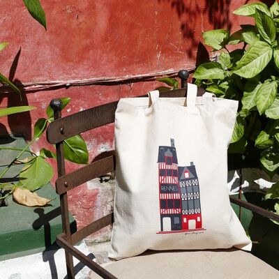 Rennes tote bag | Half-timbered house | Organic Cotton