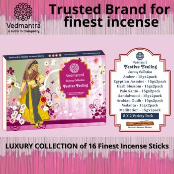 Bâtonnets d'encens Vedmantra Luxury Collection - Ambiance festive 2