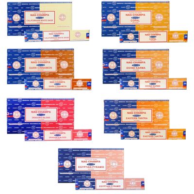 Satya Multiple Nag Champa Combo Räucherstäbchen - 12er Packung (192 Gramm)