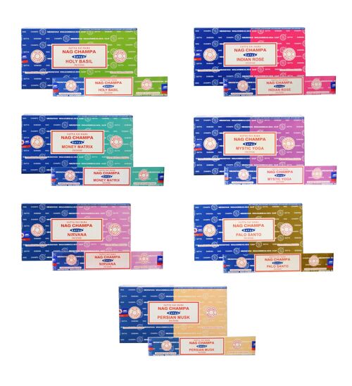 Satya Collection Nag Champa Combo Incense Sticks - 12 pack (192 gram)