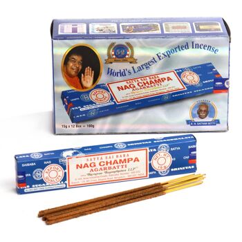 Bâtons d'encens Satya assortis Nag Champa et Super Hit Masala 7