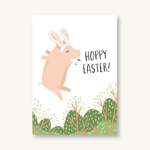 Postkarte Ostern - Hoppy Easter