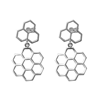 Pendientes bee happy silver