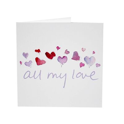 Carte de voeux All my Love - Suivez votre coeur