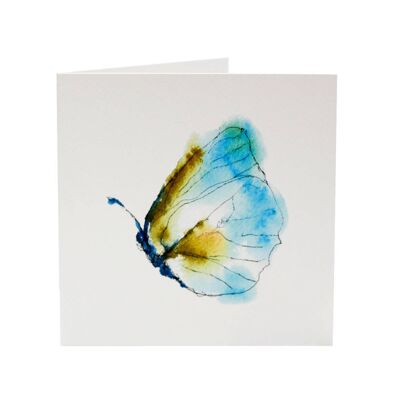 Blauer Schmetterling - Liebes-Wanzengrußkarte
