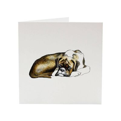Boxer Dolly - Top Dog greeting card