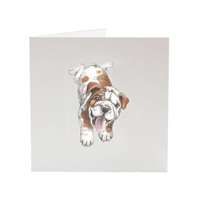 Bulldog Myrtle - Tarjeta de felicitación Top Dog