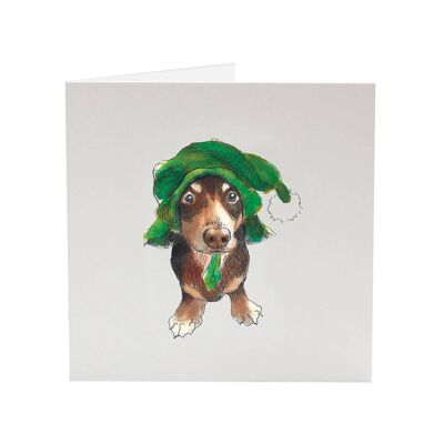 Dachshund Indy - Tarjeta de Navidad Top Dog