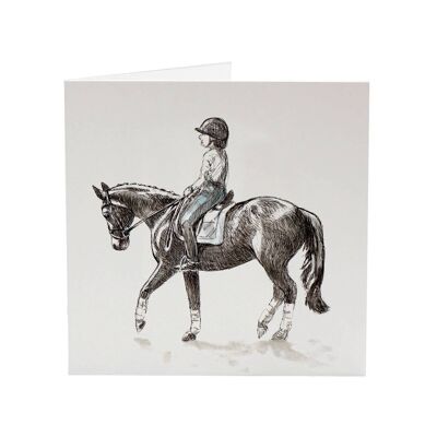 Daisy's Shadow Dressage - Horse greeting card