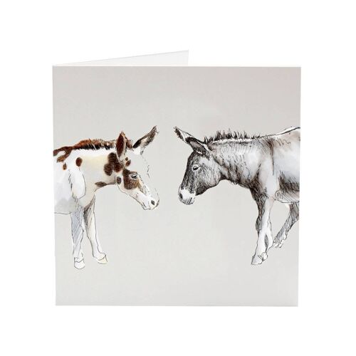 Donkeys Callum & Morris - All Creatures greeting card