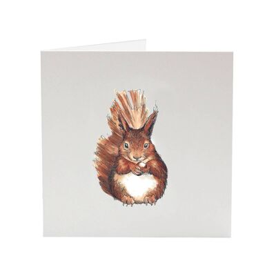 Ella das rote Eichhörnchen - Critter-Grußkarte