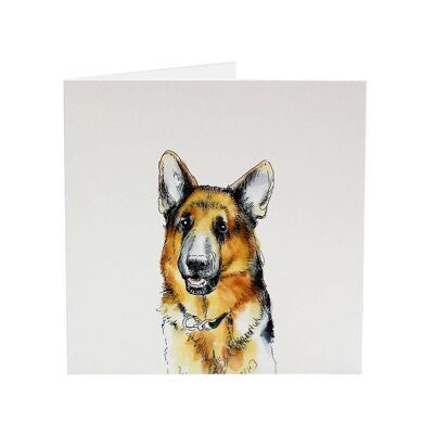 Deutscher Schäferhund Yogi - Platzhirsch-Grußkarte