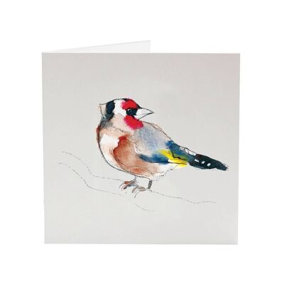 Jilguero - Tarjeta de felicitación de Veronica's Garden Birds