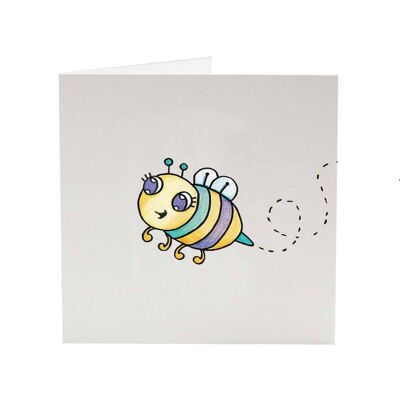 Cartolina d'auguri per bambini dei cartoni animati dell'ape dell'alveare