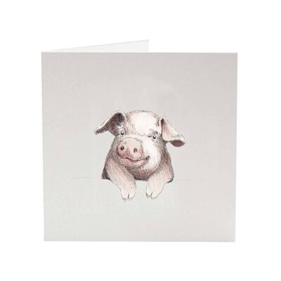 Henri the Pig - All Creatures greeting card