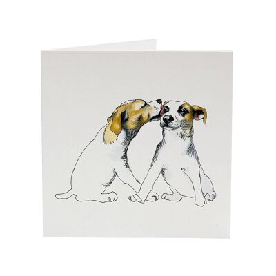 Jack Russell Terriers - Tarjeta de felicitación Top Dog