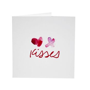 Bisous - Suivez votre carte de voeux Coeur