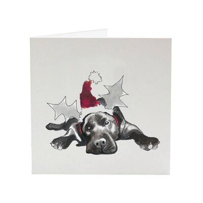 Labrador Retriever Loca - Tarjeta de Navidad Top Dog