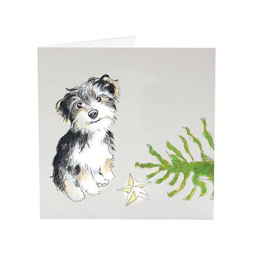 Morkie O'Malley - Top Dog Christmas card