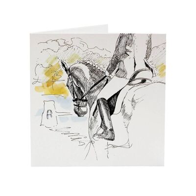 Moving Up Dressage - Horse greeting card