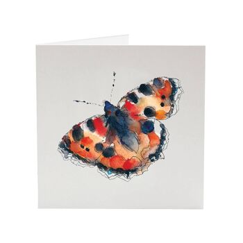 Carte de voeux papillon orange - Love Bug