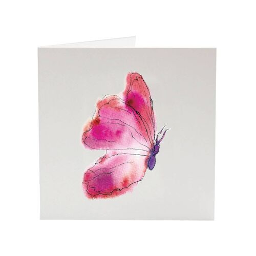 Pink Butterfly - Love Bug greeting card