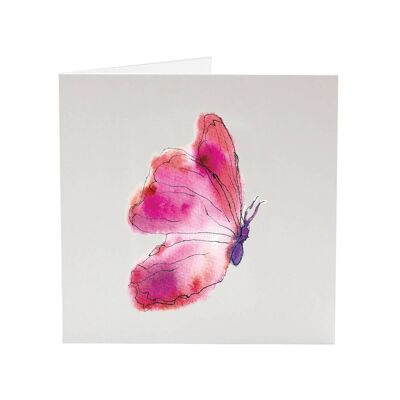 Carte de voeux papillon rose - Love Bug