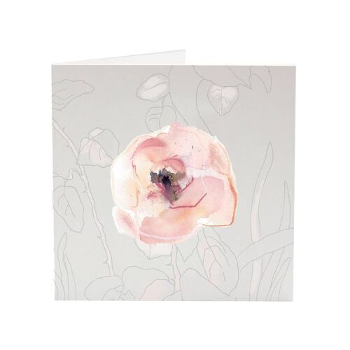 Pink Rose - greeting card
