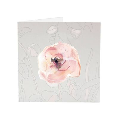 Pink Rose - greeting card