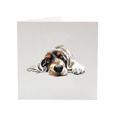 Sable English Cocker Spaniel Malna - Top Dog greeting card