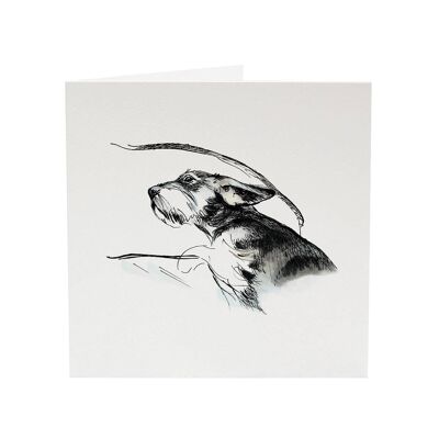 Schnauzer Stewie - Top Dog greeting card