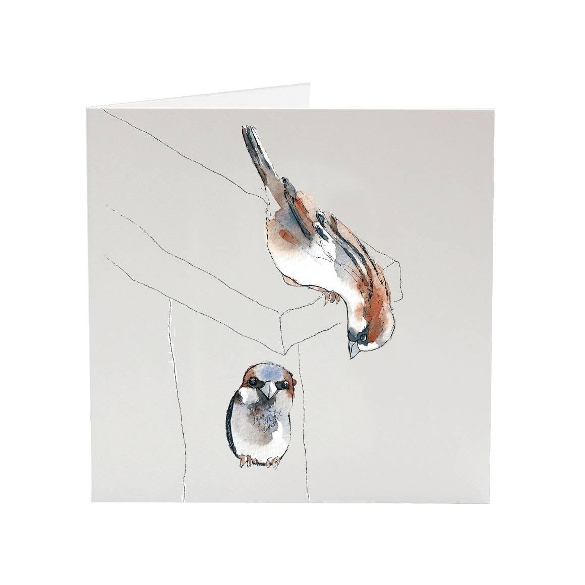 Passeri - Biglietto di auguri per gli uccelli del giardino di Veronica