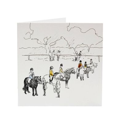Sunny Ringside Afternoon - Horse greeting card