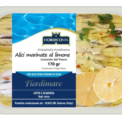 Marinated anchovies with lemon 170 gr