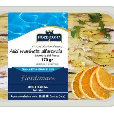Anchovies marinated with Orange 170 gr