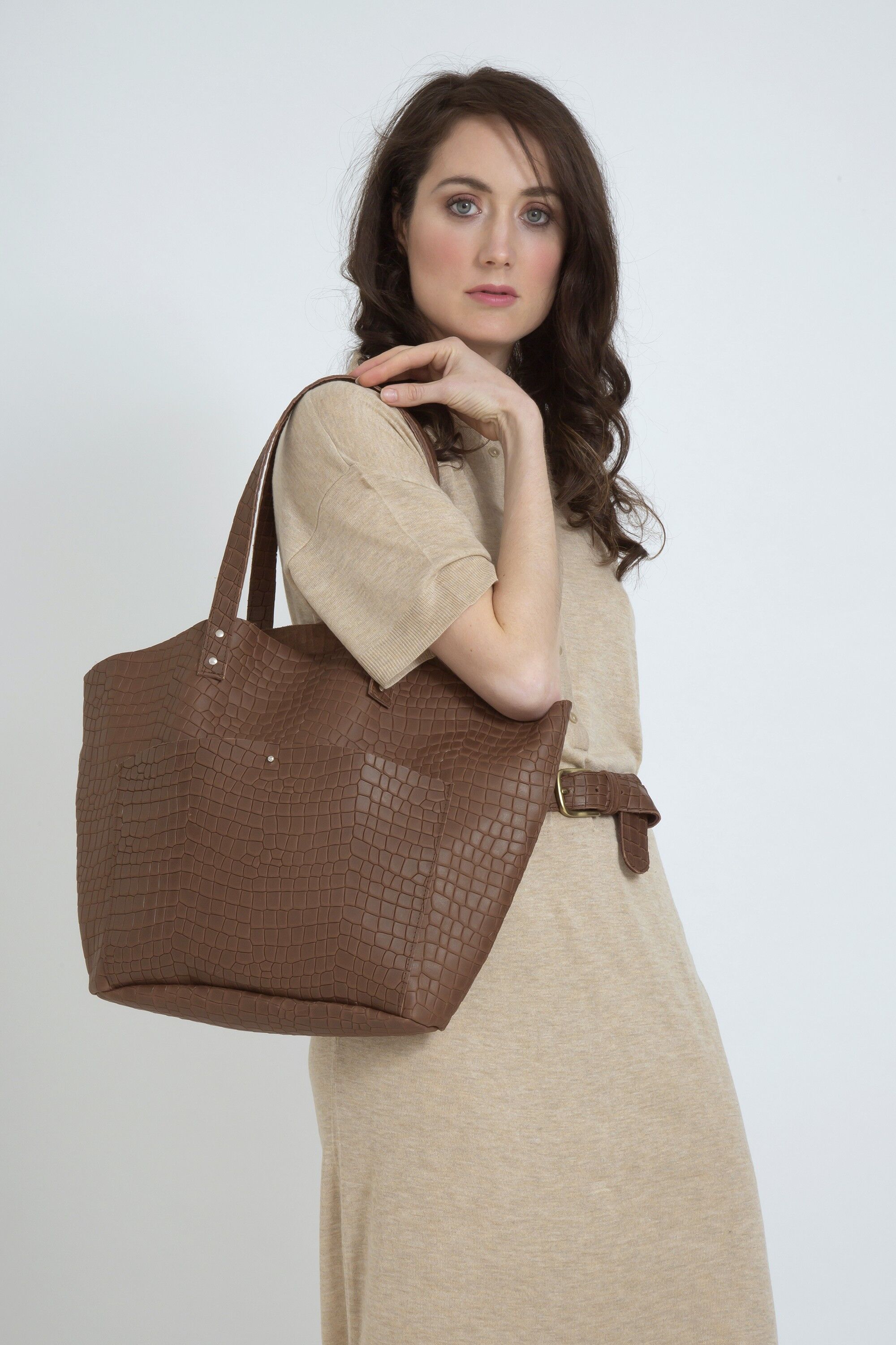 Piel leather tote hot sale