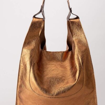 Borsa per maglietta color bronzo metallizzato