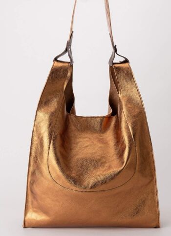 Sac t-shirt métallisé bronze 1