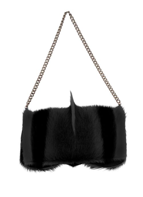 Springbok Black Fur Bag