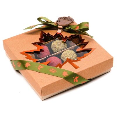 Autumn box of 16 belgian chocolate truffles (mixed) 260 Grs
